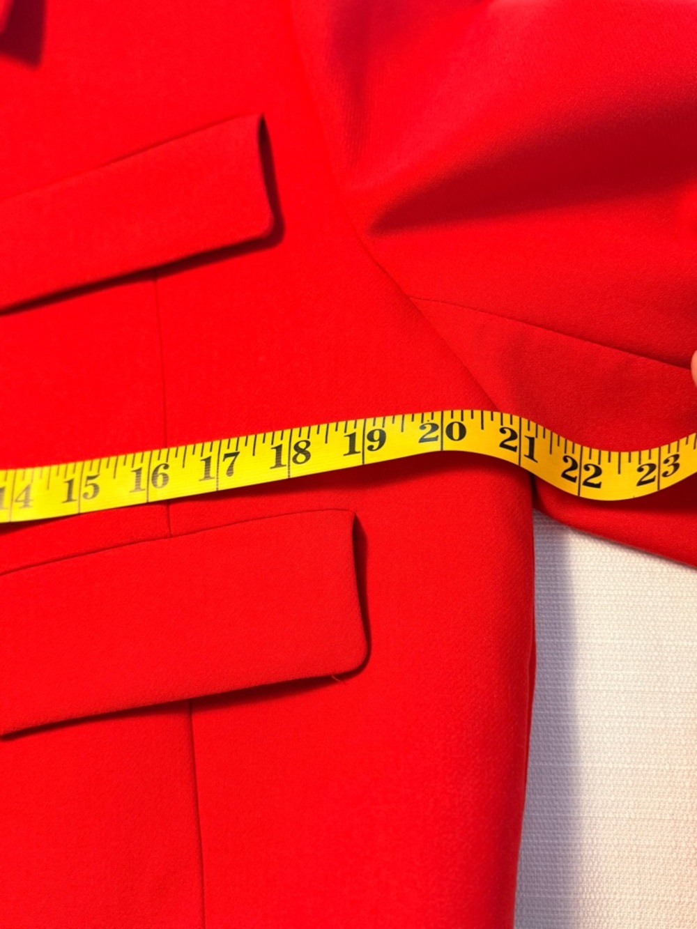 Zara Red Cropped Jacket with Flap Pockets - Picture 4 of 6